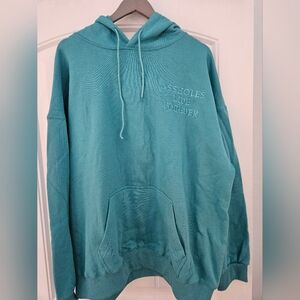 NWOT Assholes Live Forever Teal Hoodie